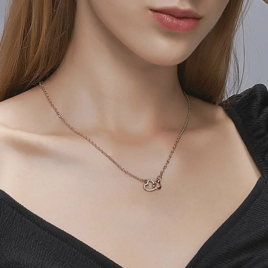 Valentine | Collier Double Cœur Cynthia