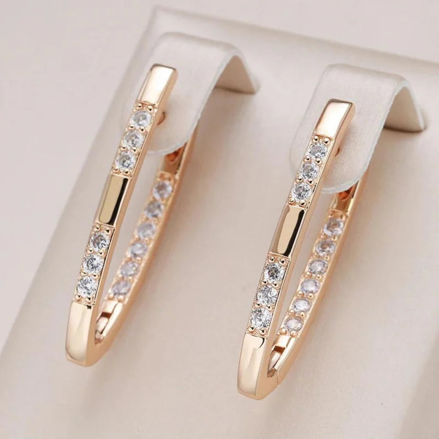 Noélie | Elegant Zirconia Earrings in Gold