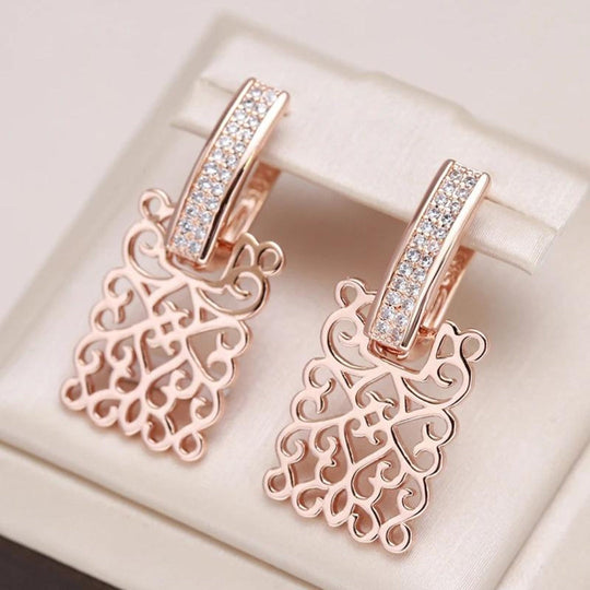 Louise | Ivy Boucles d'oreilles en zircon rose