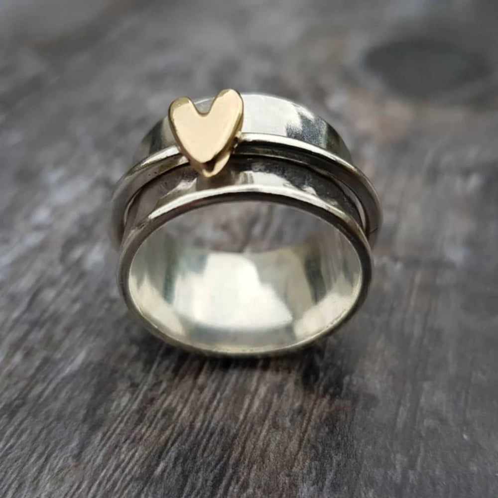 Melody | Bague en argent au cœur d'or