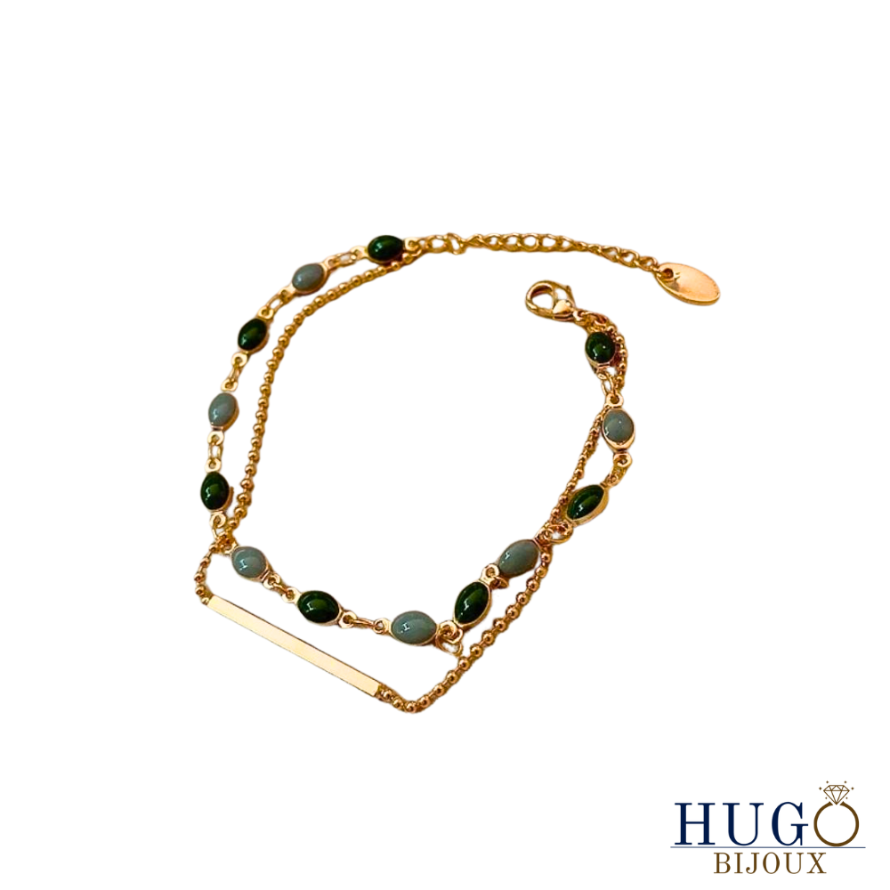 Capucine | Bracelet de pierres vertes