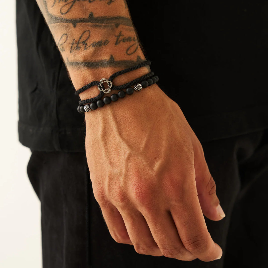 Gérard | Bracelet en pierre d'onyx mat