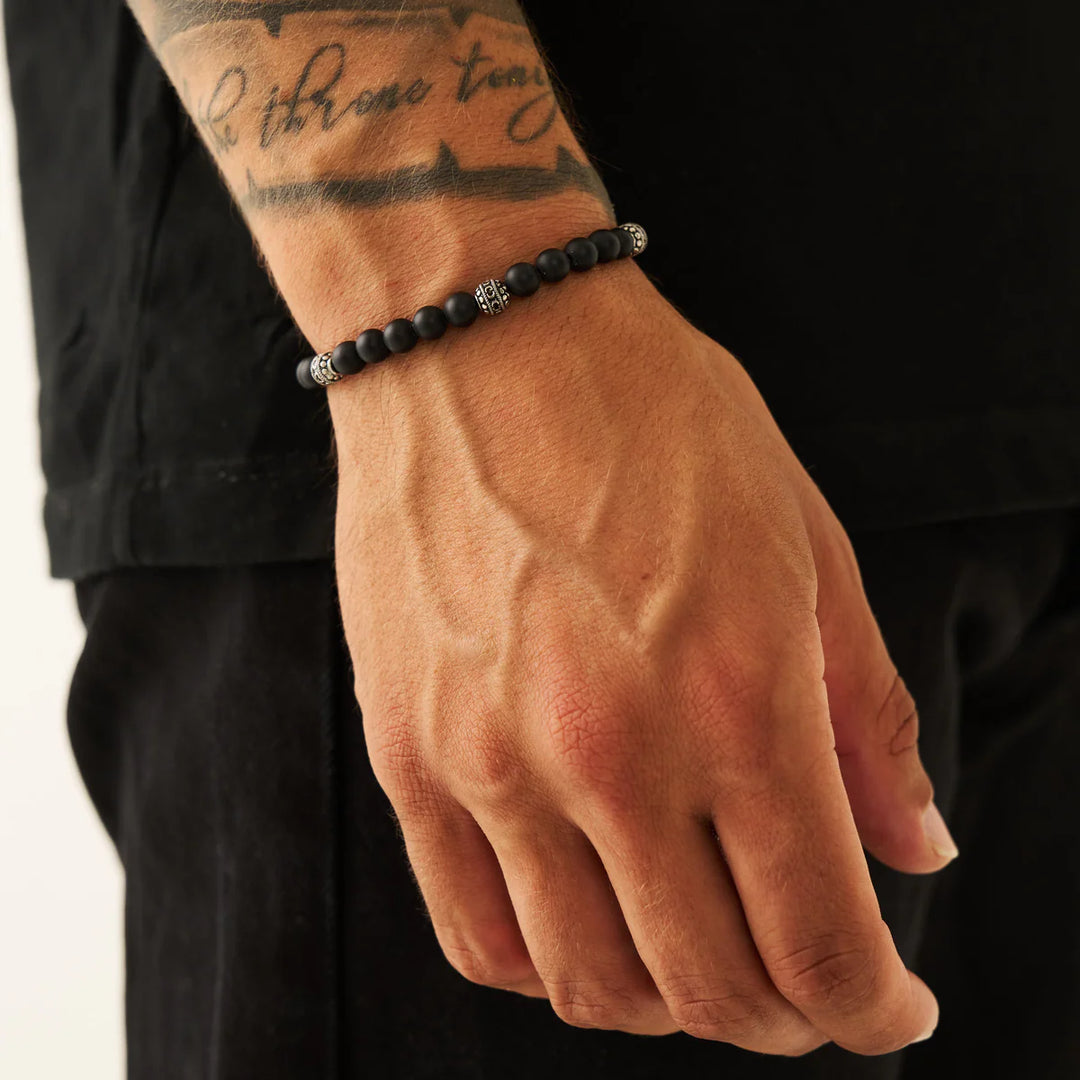 Gérard | Bracelet en pierre d'onyx mat