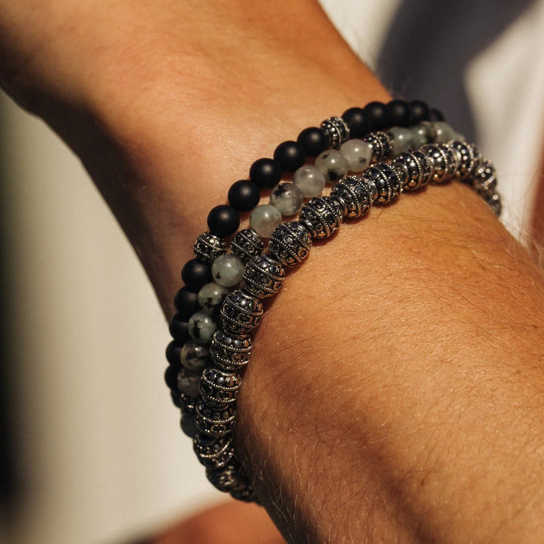 Gérard | Bracelet en pierre d'onyx mat