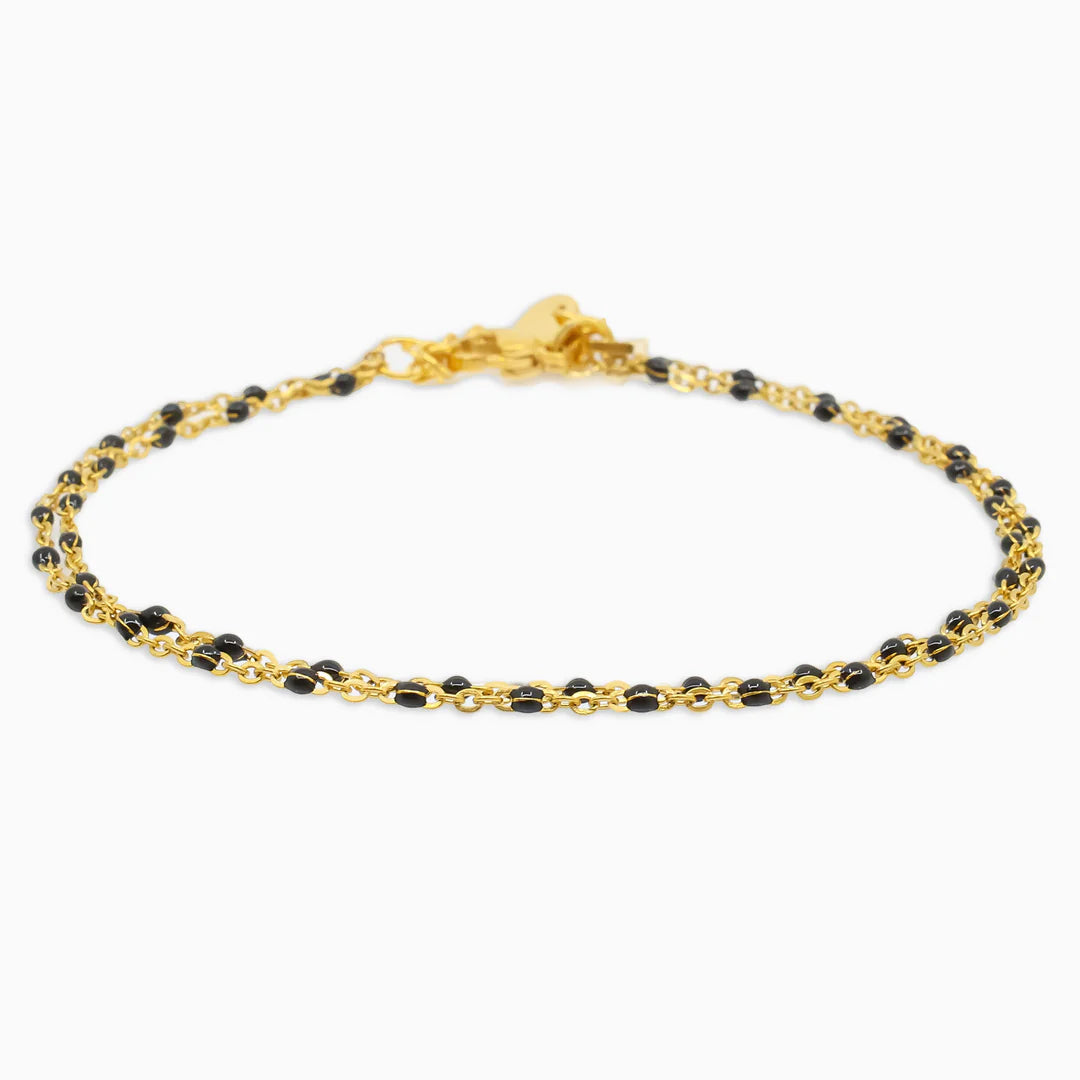 Suzanne | Bracelet de cheville Fay Noire