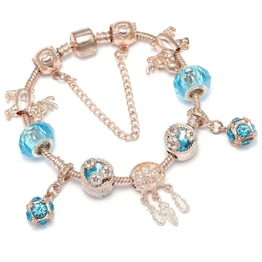 Chloé | Bracelet en zirconias roses et bleus