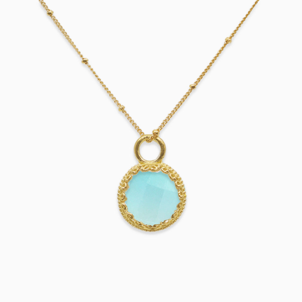 Odile | Collier en Calcédoine - Rond