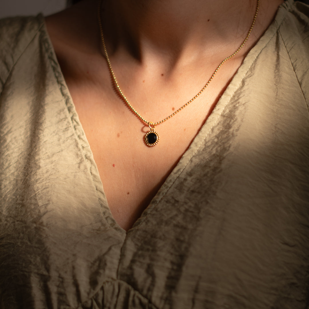 Ophélie | Collier Onyx élégant