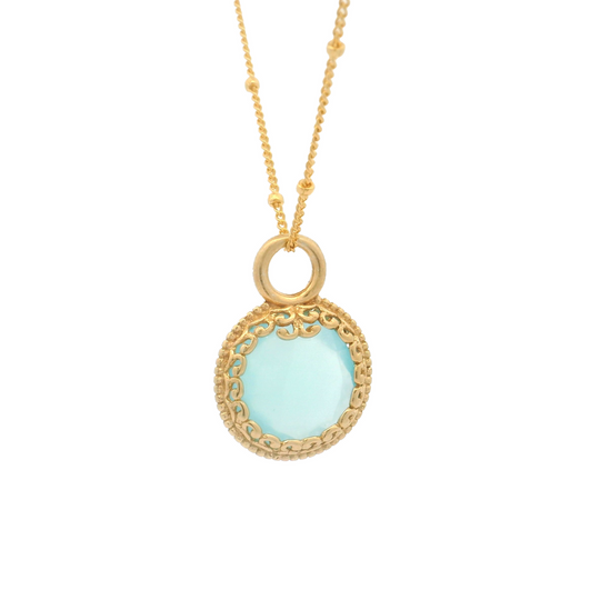 Odile | Collier en Calcédoine - Rond