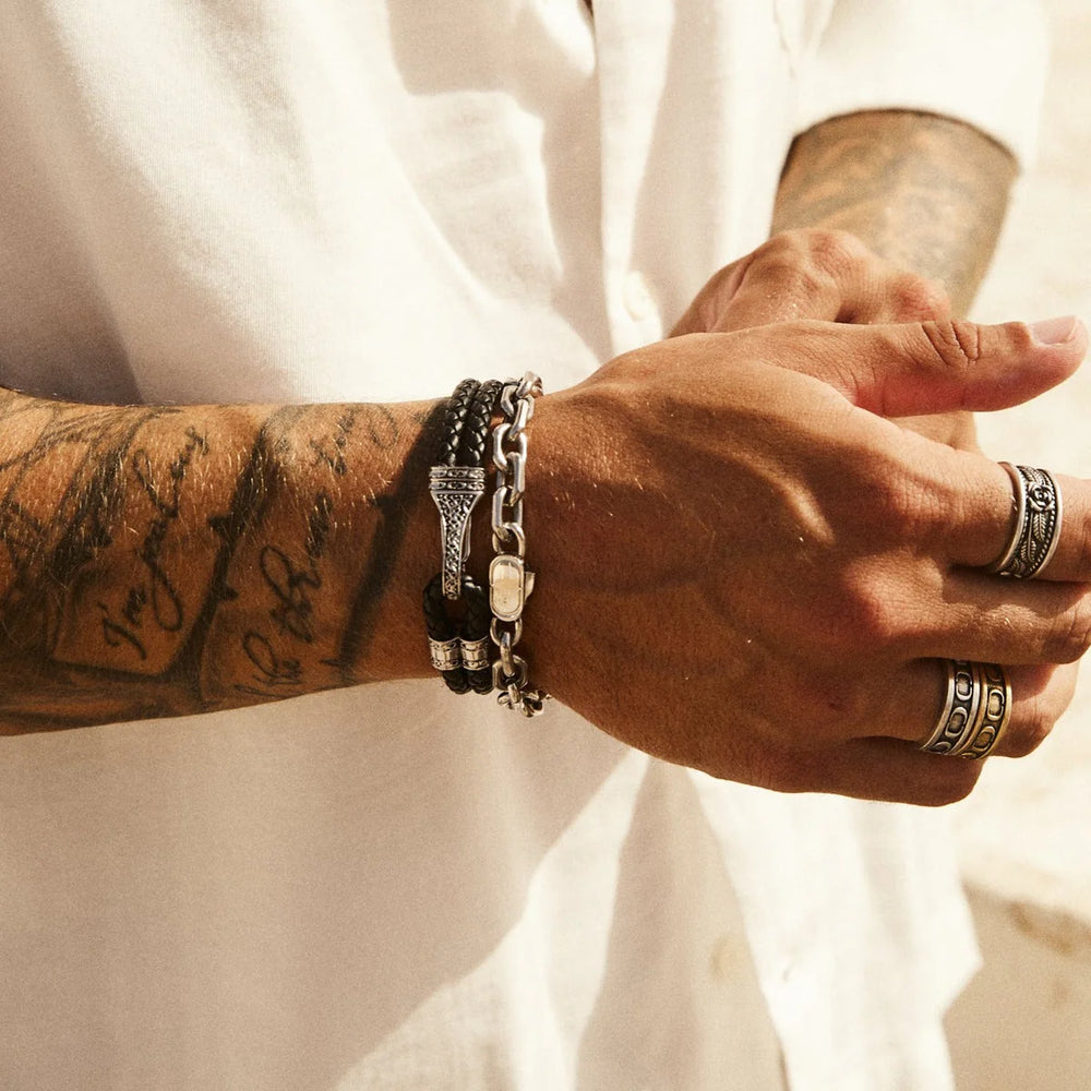 Victor | Bracelet de corde en cuir