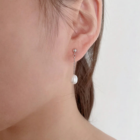 Élise |  Boucles d'oreilles en perles d'eau douce françaises