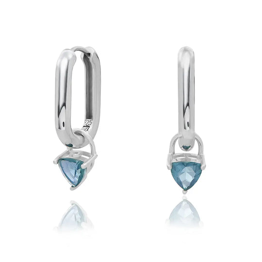 Boucles d'oreilles Aurora avec pierre de naissance en Argent 925