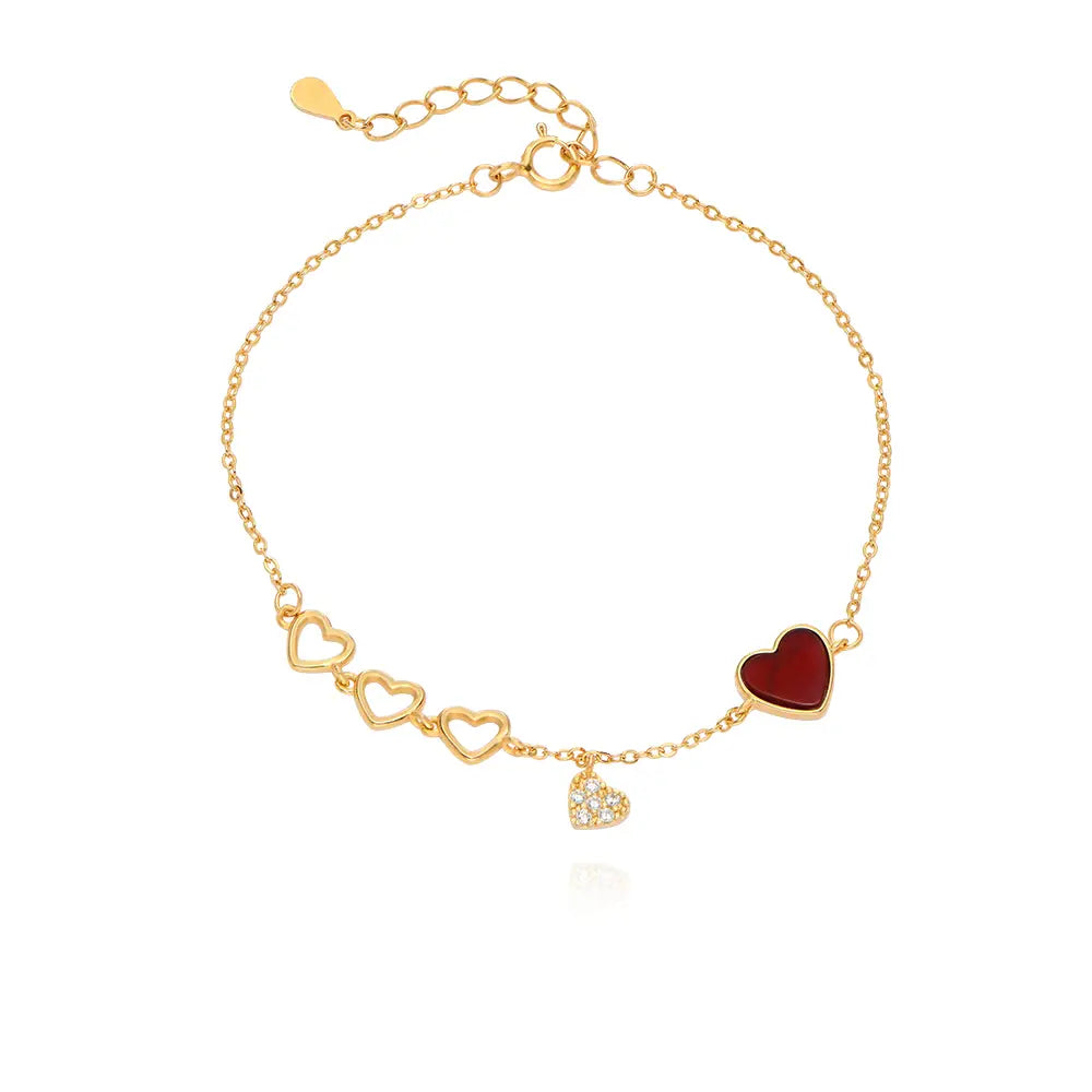 Bracelet cœur rouge Be Mine