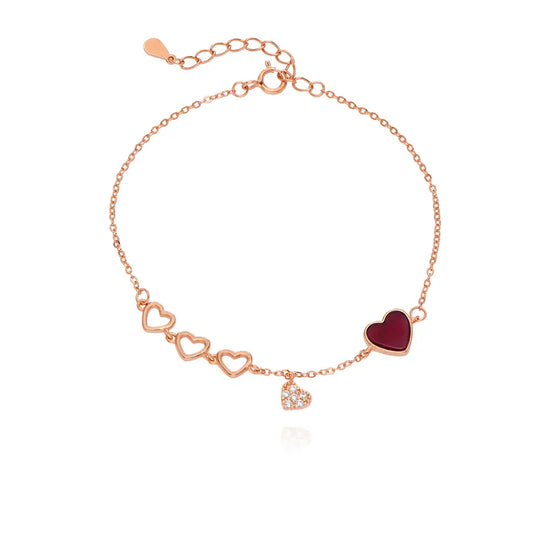 Bracelet cœur rouge Be Mine