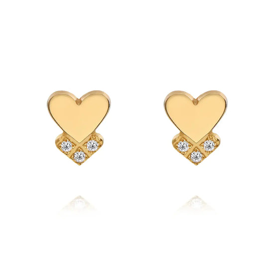 Charlotte | Boucles d'oreilles cœur Dakota avec diamants en