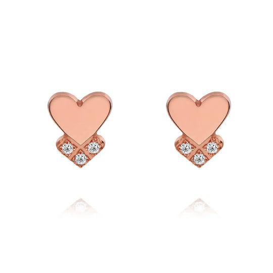 Charlotte | Boucles d'oreilles cœur Dakota avec diamants en