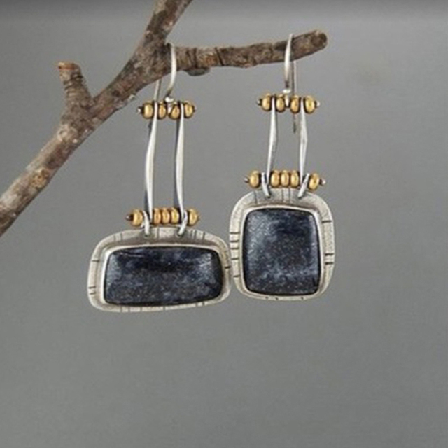 Patricia | Boucles d'oreilles argentées Vintage Midnight