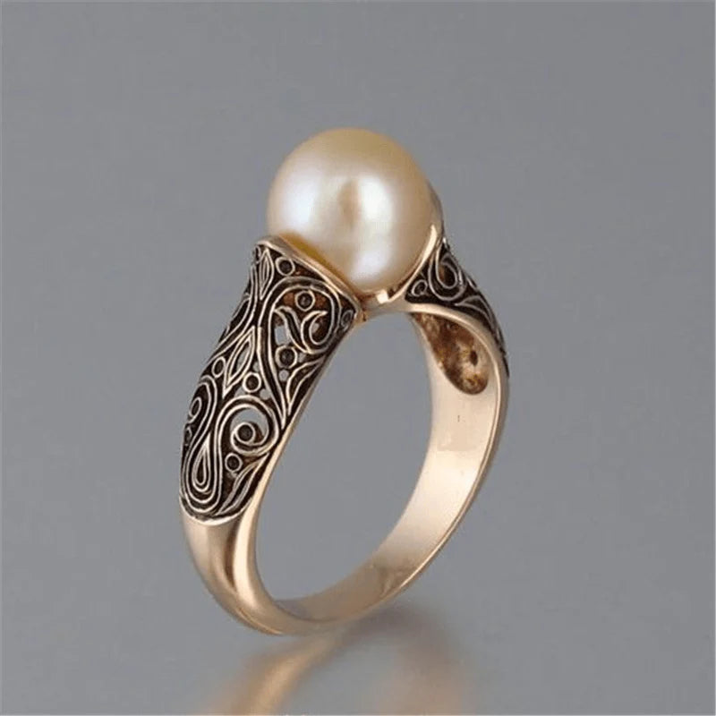 Rosalie | Bague vintage en perles d'or