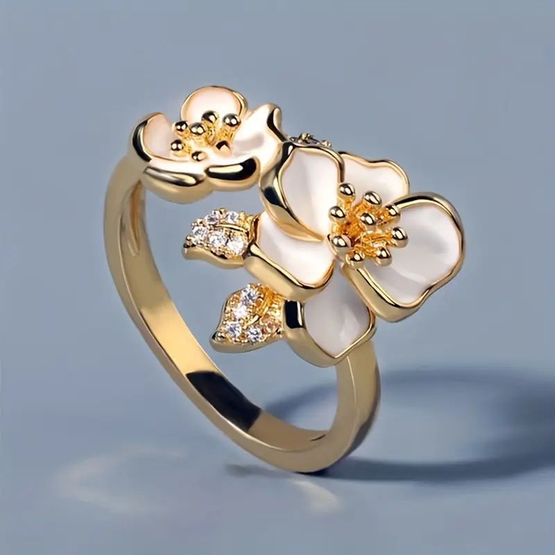 Jeannine | Bague Fleur Blanche