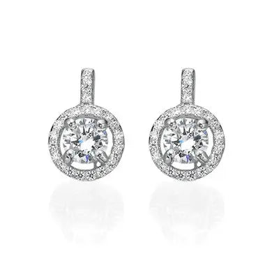 Chloé | Boucles d’oreilles coupe ronde avec zircon cubique