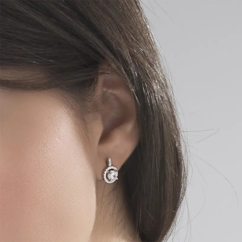 Chloé | Boucles d’oreilles coupe ronde avec zircon cubique